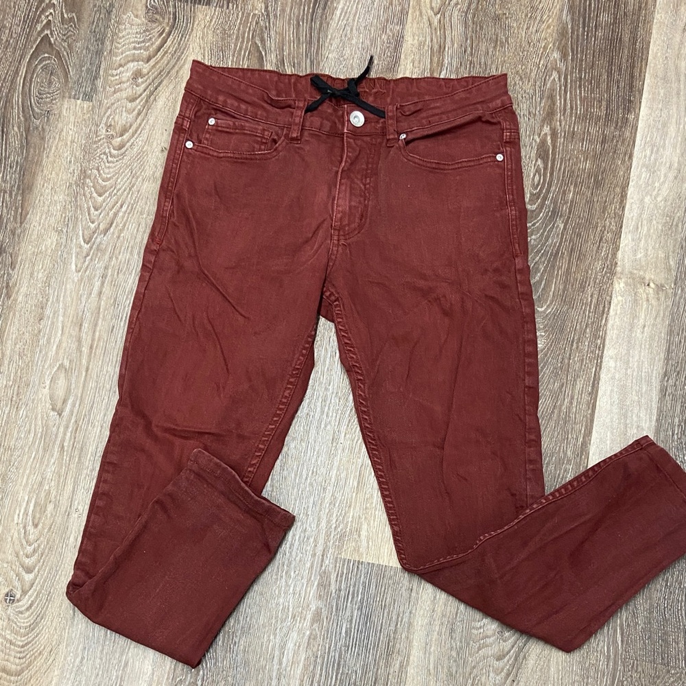 Element Unisex skate boarding Rust Red fitted/skinny Jeans sz 30 Waist